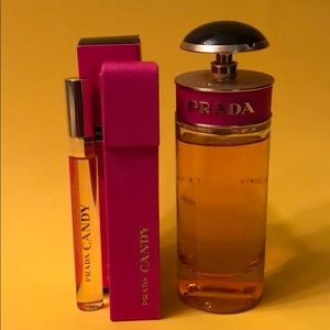 Prada Candy! Barely used 2.7 oz EDP and .34 Roller